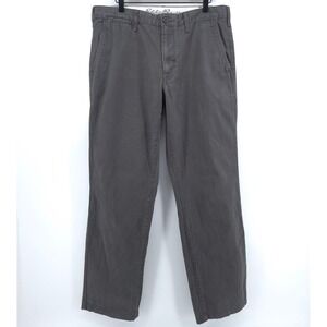 Eddie Bauer Mens Chino Pants Legend Wash 36x34 Grey Classic Fit Cotton Chinos